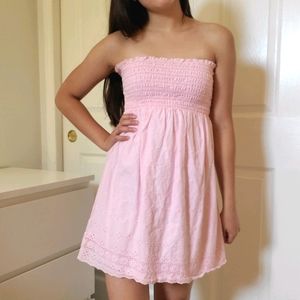 Pink Strapless Mini Dress